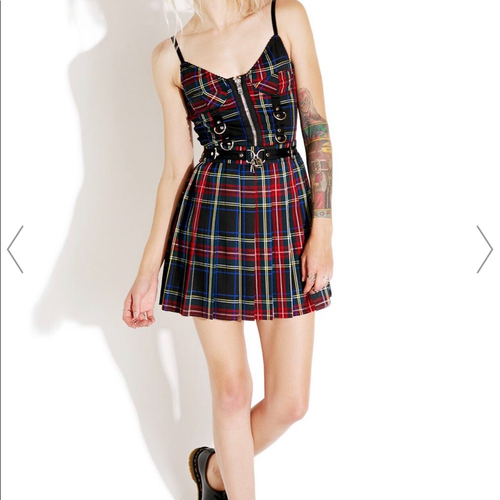 Current mood plaid skirt